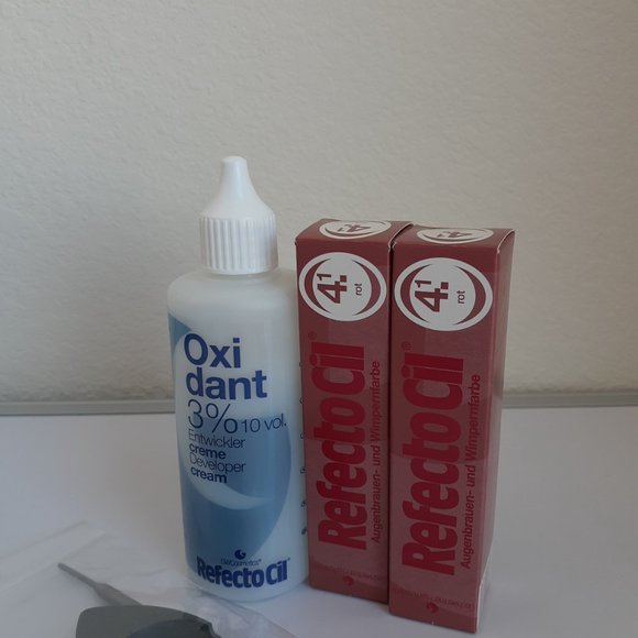 RefectoCil Professional Set Eyelash Eyebrow Tint Cream Dye Henna RED 4.1 - Picture 4 of 5